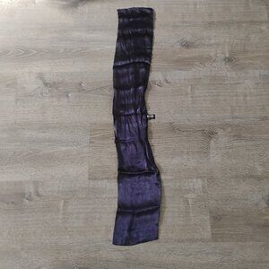 INDIVI Silk Blend Burnout Velvet Floral Scarf - Deep Navy/Indigo